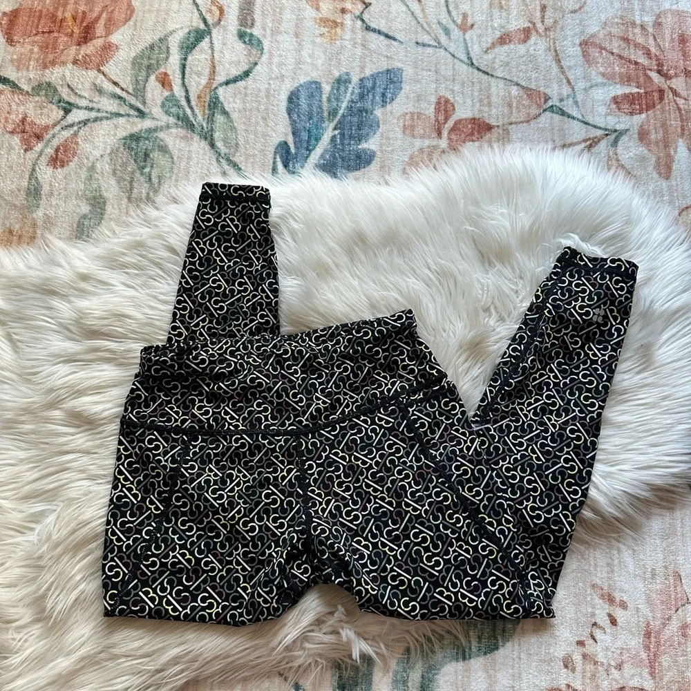 SWEATY BETTY Power High Waist 7/8 Legging In Black Slot Print
